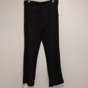 Lucky Brand Black Drawstring Comfort Fit Straight Leg Pants Size M